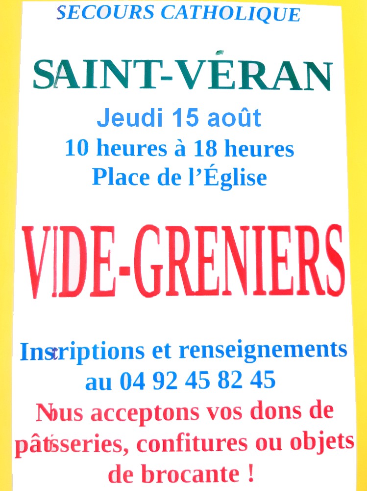 Affiche vide grenier 2024